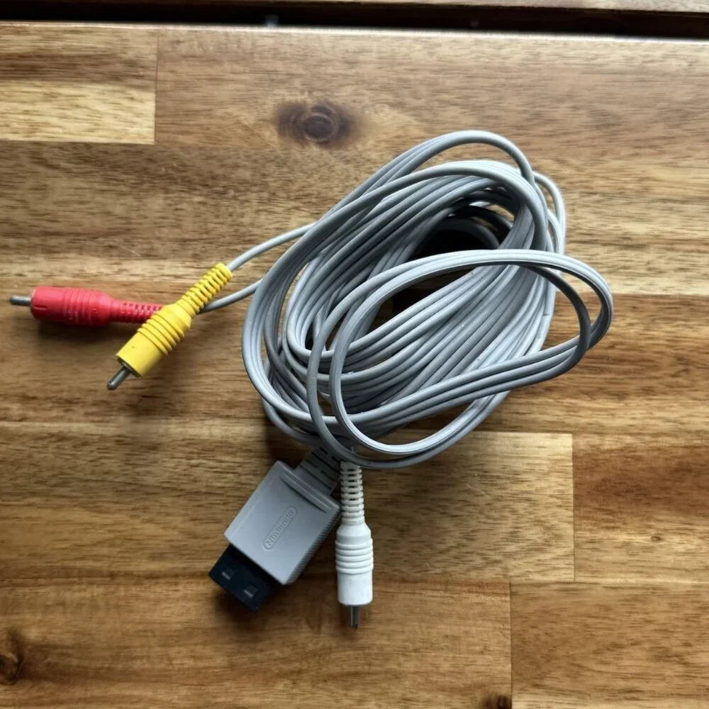 OEM Nintendo Wii AV RCA Audio Video Composite Cable TV Connecting Cord RVL-009